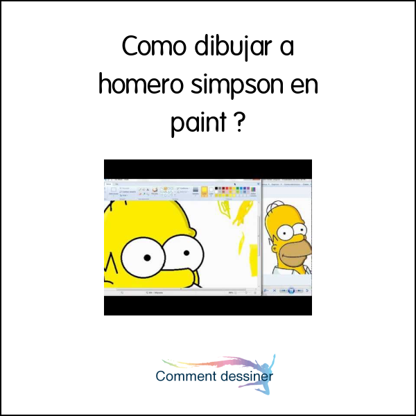 Como dibujar a homero simpson en paint